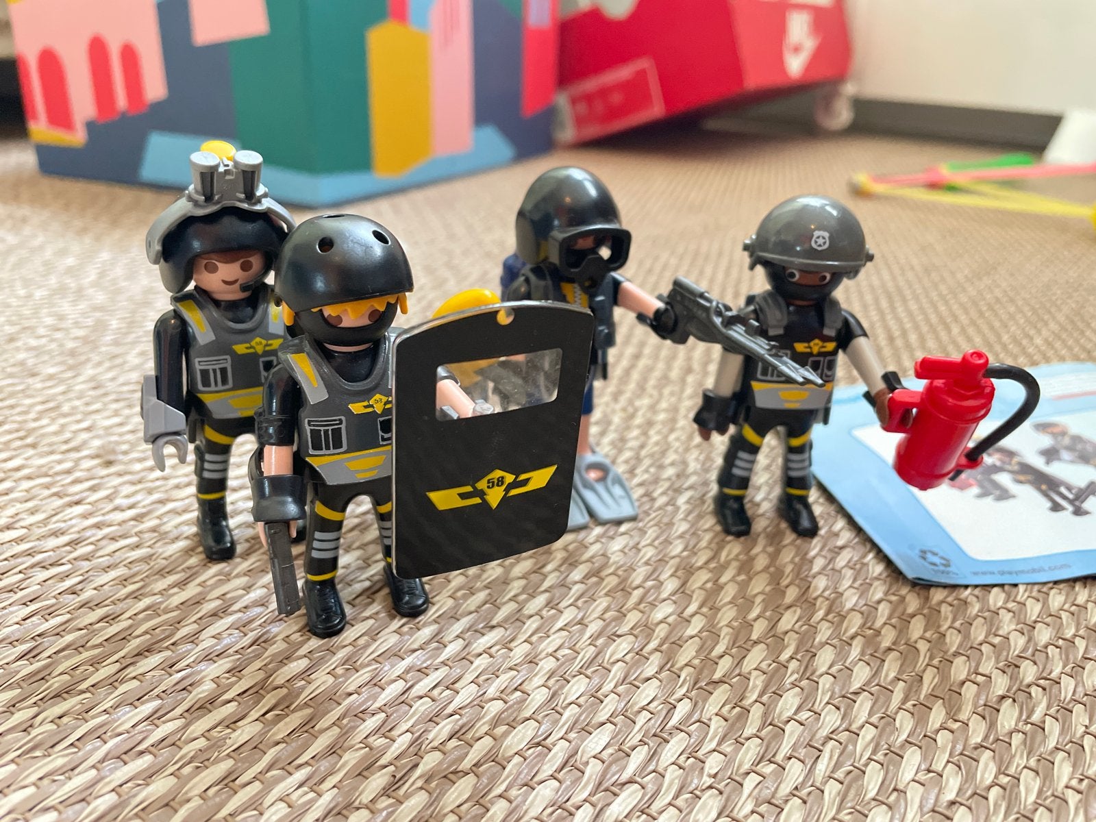 Playmobil 9365 SWAT-team met duiker en brandblusser, Kinderen en Baby's, Complete set, Ophalen of Verzenden, Zo goed als nieuw