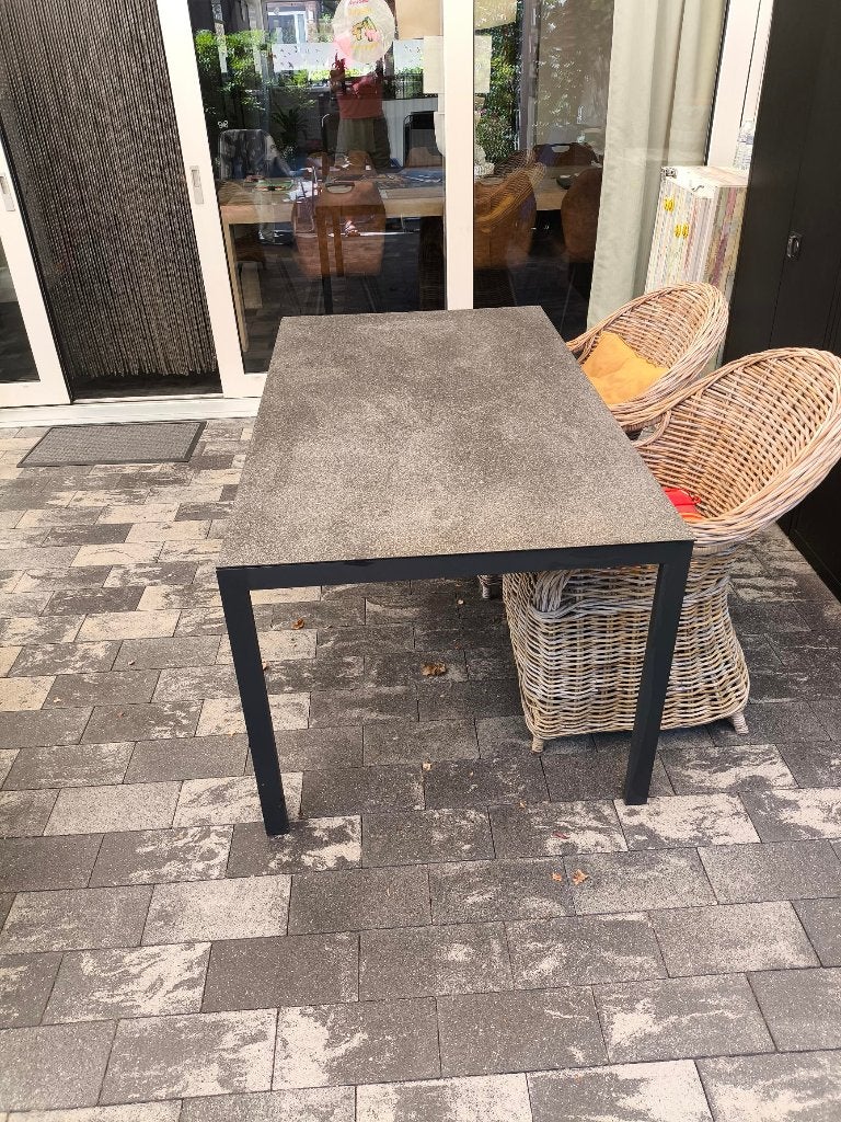 Tuintafel, Ophalen, Gebruikt, Rechthoekig, Aluminium