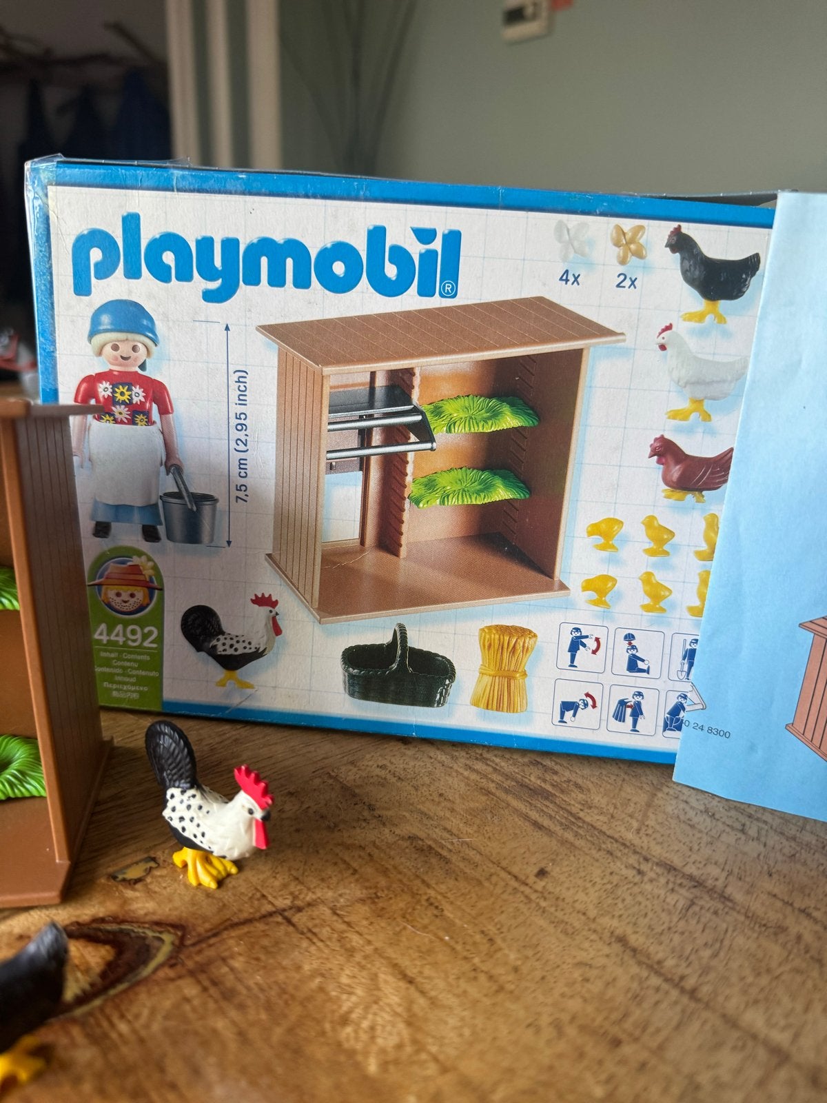 Playmobil set 4492 Kippenhok met boerin en kippen, Ophalen of Verzenden, Gebruikt