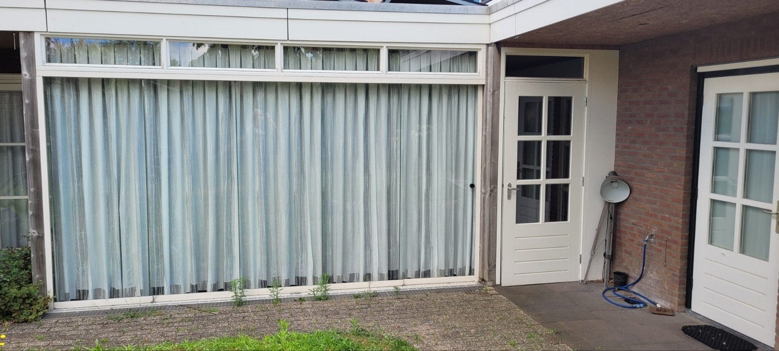 Schuifpui, Ophalen, 225 cm of meer, Zo goed als nieuw, Inclusief glas