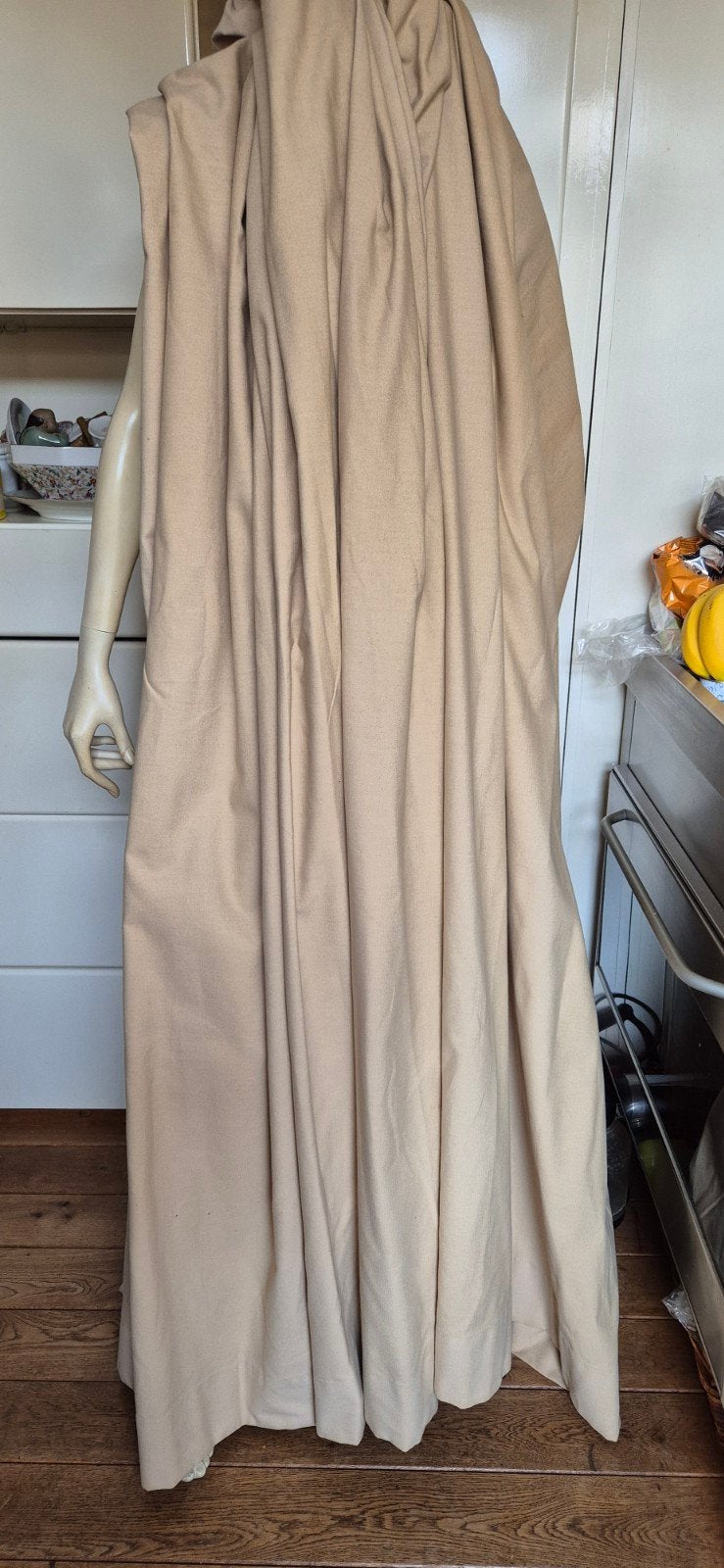 gordijn dikke stof verduisterend warme kleur 250 190, 250 cm, Verzenden, 190 cm, Beige