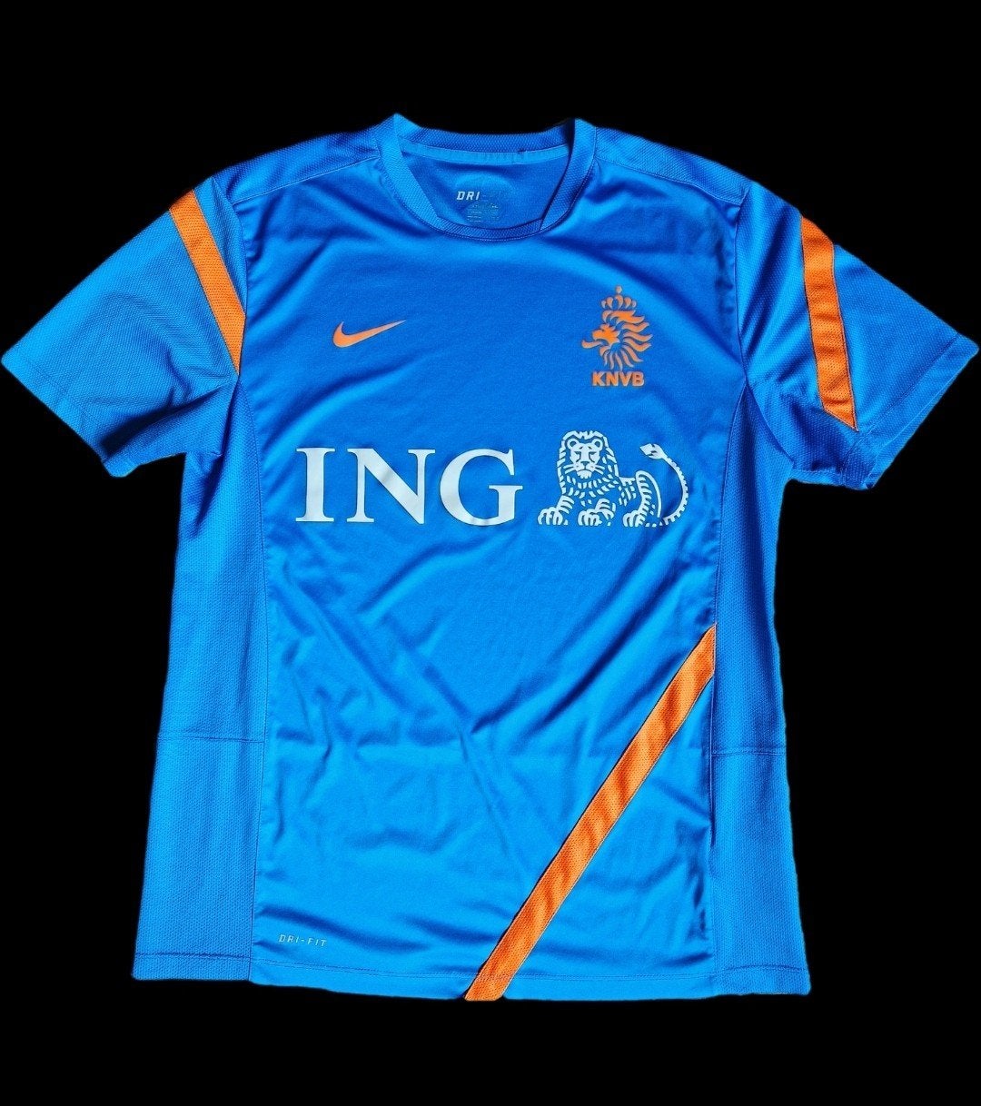 Nederlands elftal shirt KNVB Oranje 2012, Maat 52/54 (L), Blauw, Nike, Ophalen of Verzenden