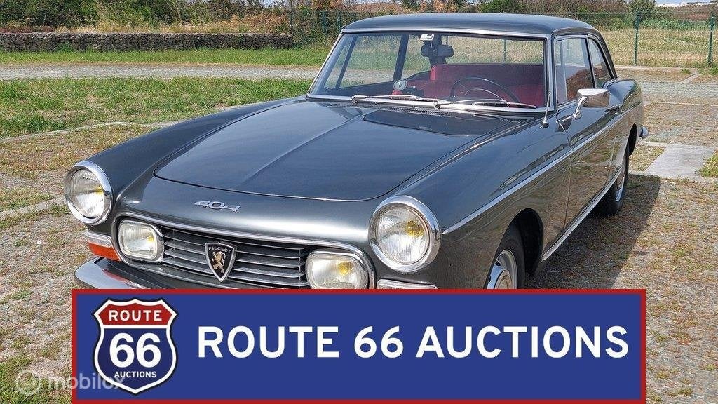 Peugeot 404 Coupe | 1967 | Route 66 Auctions, Auto's, Overige carrosserieën, Zwart, Bedrijf, Handgeschakeld
