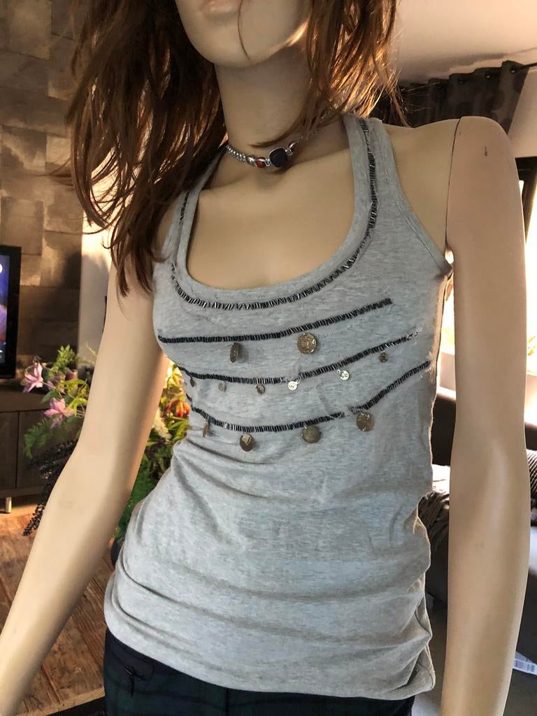 Watcher SPS Superstar top grijs S, Kleding | Dames, Ophalen of Verzenden, Zo goed als nieuw, Grijs, Zonder mouw