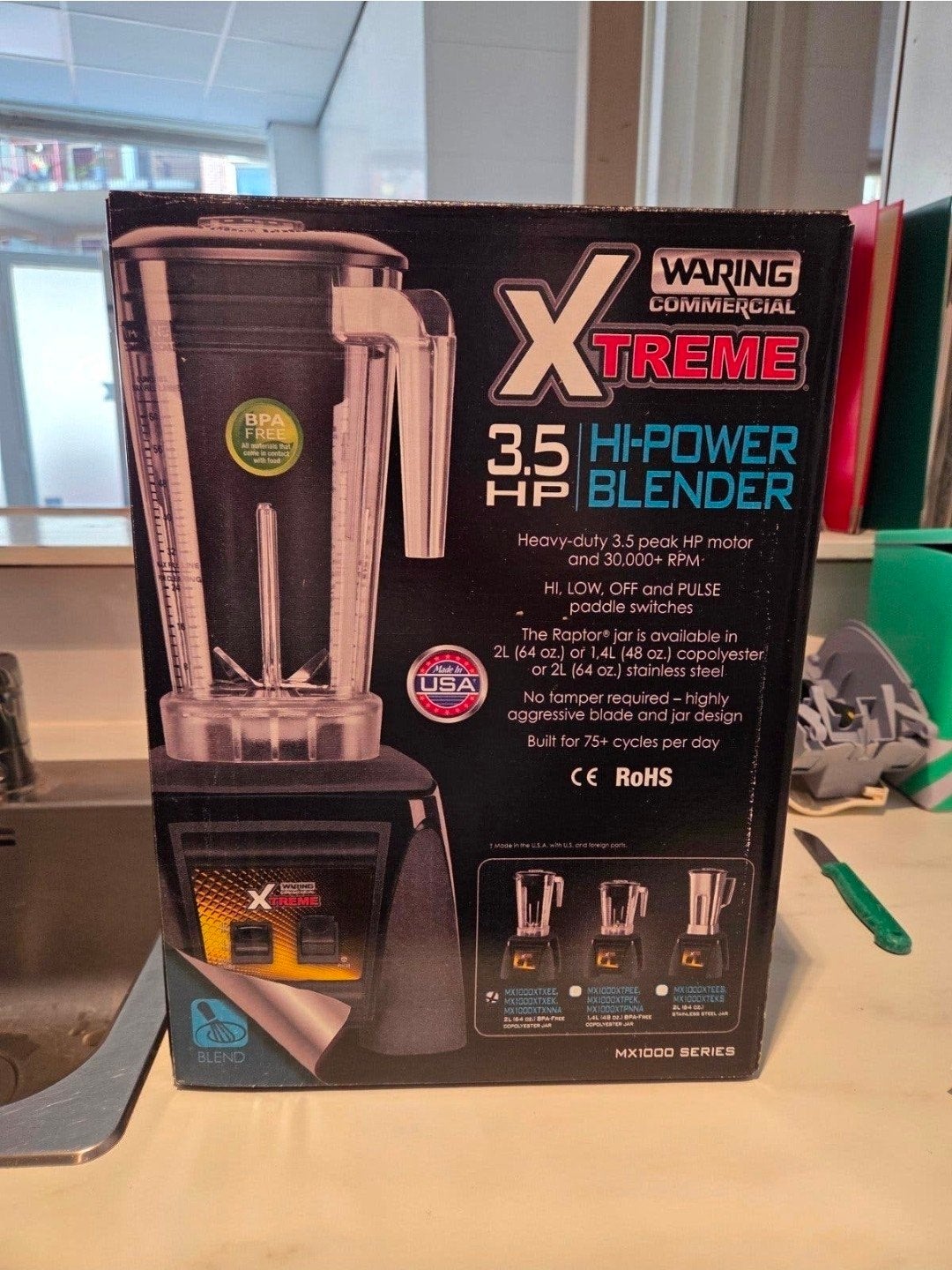 Waring Xtreme Hi-Power Mixer MX1000XTXEK / CB135, Ophalen of Verzenden, Nieuw