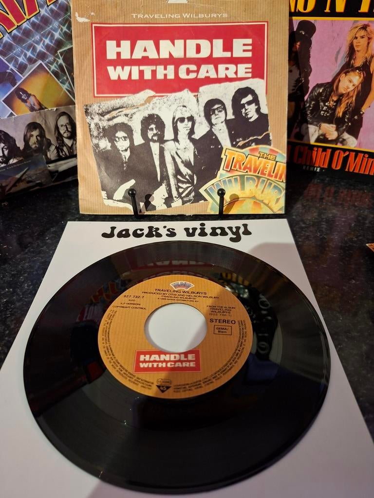 Traveling Wilburys - Handle With Care (7 inch single)1988/2, Ophalen of Verzenden, Gebruikt, Overige formaten