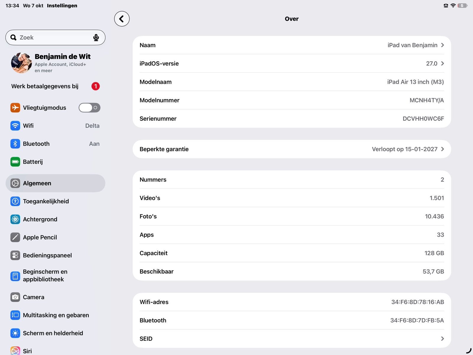 Foto 19 van Apple Ipad Air (2025) 13-inch (M3) WI-FI 128 GB + Folio