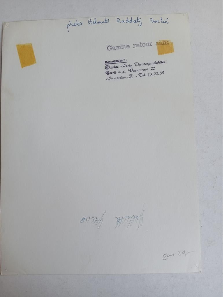 Helmut Raddatz vintage foto Juliette Greco jaren 60, Antiek en Kunst, Kunst | Litho's en Zeefdrukken, Ophalen of Verzenden