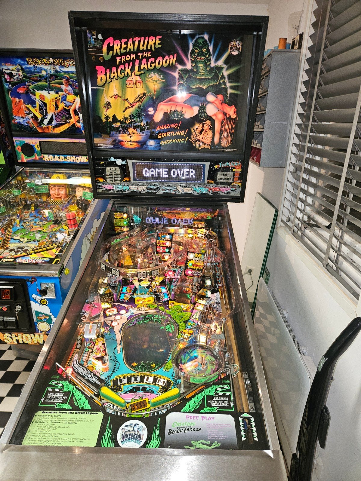 creature from the black lagoon flipperkast, Verzamelen, Automaten | Flipperkasten, Ophalen, Bally, Zo goed als nieuw, Dot-matrix