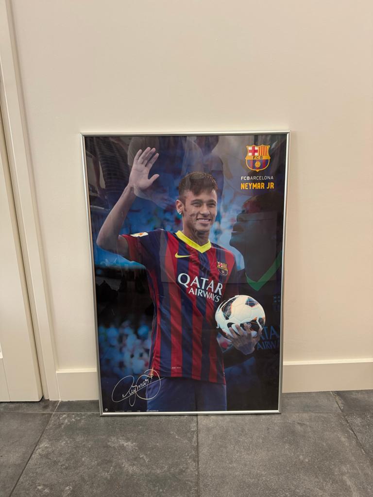 Neymar Jr. FC Barcelona Poster - Ingelijst, Ophalen, Rechthoekig Staand, Met lijst, Zo goed als nieuw