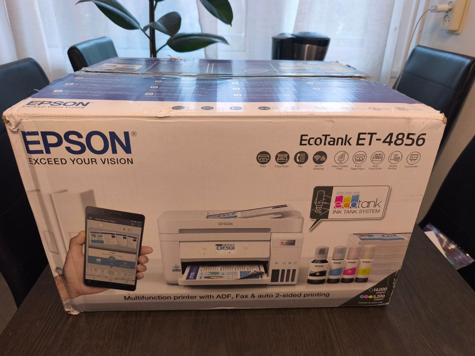 Epson EcoTank ET-4856 Printer - Als nieuw, All-in-one, Draadloos, Ophalen of Verzenden, Zo goed als nieuw