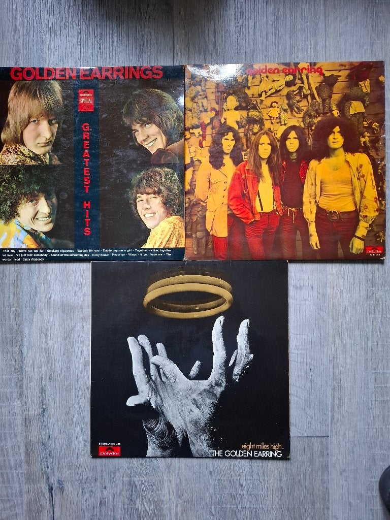 6 LPs: Golden Earring, Earth & Fire, Tee-Set, Them, LP, Gebruikt, Originele persing, Ophalen of Verzenden