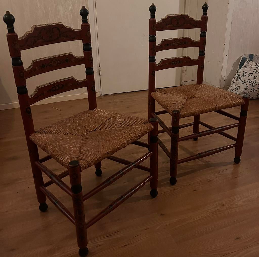 Te koop kinderstoeltjes (Hindeloopen), Ophalen of Verzenden, Gebruikt, Overige typen
