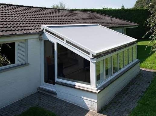 Brustor B128 veranda zonwering, Tuin en Terras, Zonneschermen, Ophalen, Overige typen, 250 cm tot 450 cm, 300 cm of meer
