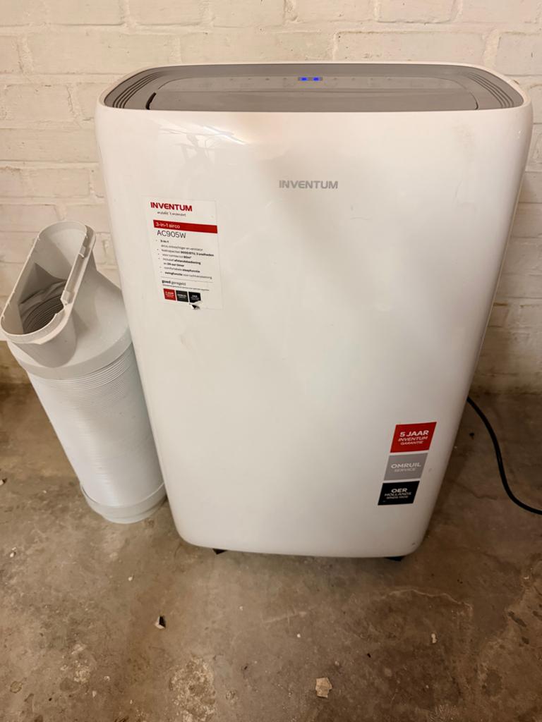 Inventum Mobiele Airco AC905W - Koelen, Ventileren, Ontvocht, Witgoed en Apparatuur, Airco's, Ophalen, Minder dan 60 m³, 3 snelheden of meer