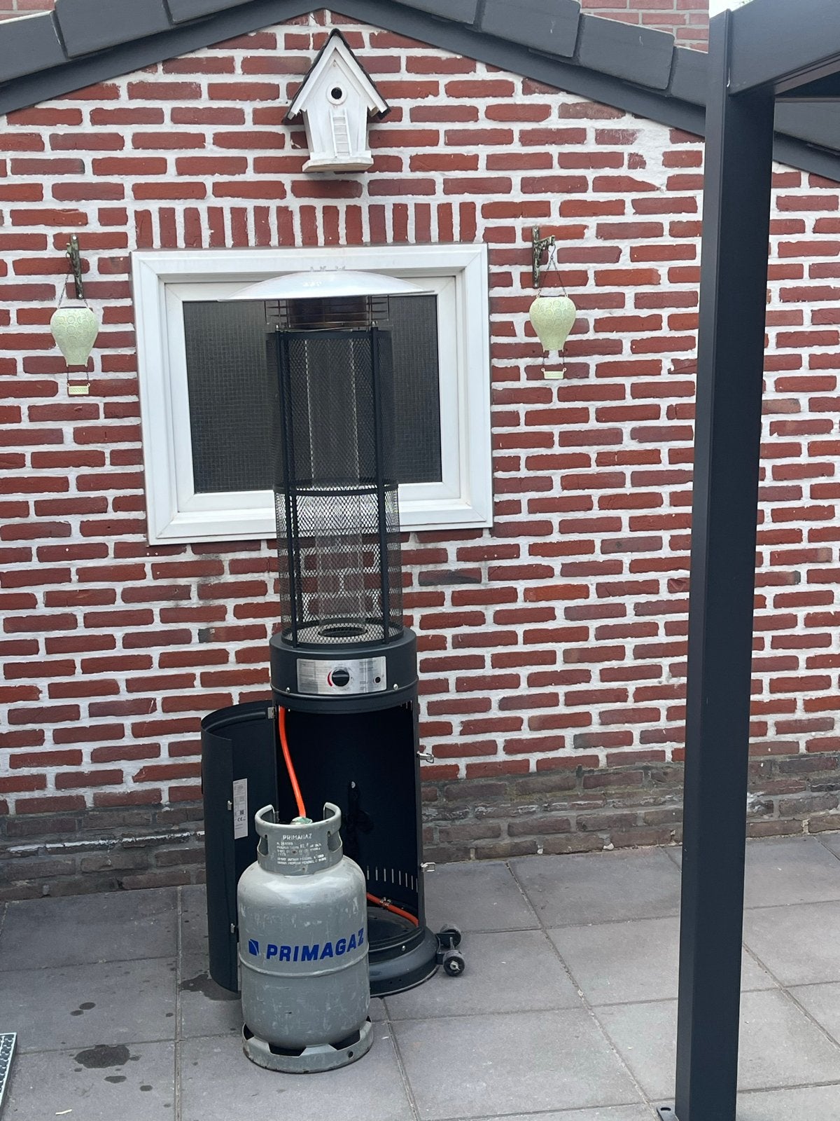 Verrijdbare terrasverwarmer inclusief gasfles, Tuin en Terras, Ophalen, Gebruikt, Gas, Vloer