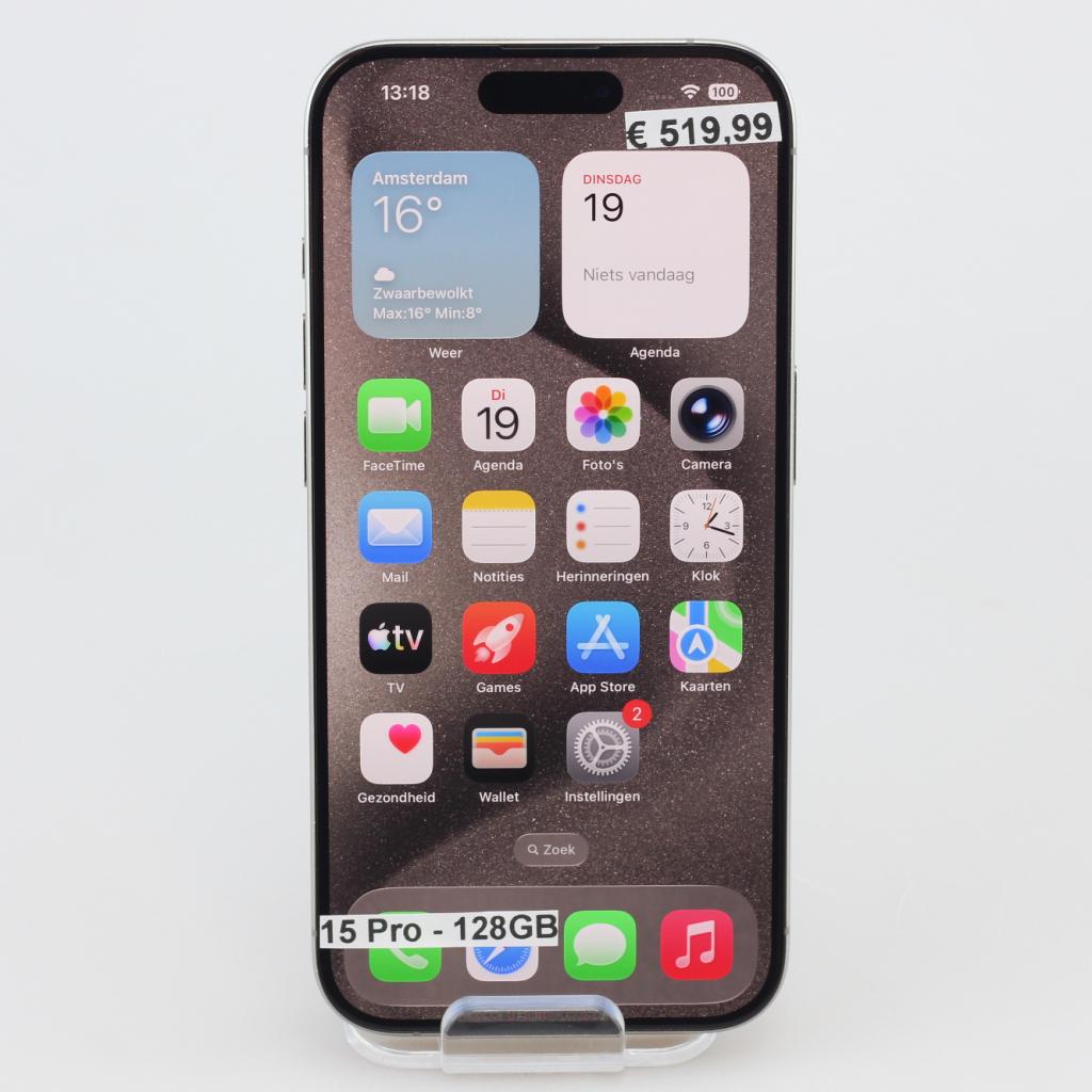 iPhone 15 Pro 128GB Naturel Titanium Nette Staat, Apple, Zo goed als nieuw, Support@apple.com, One Apple Park Way
Cupertino, CA 95014
United States