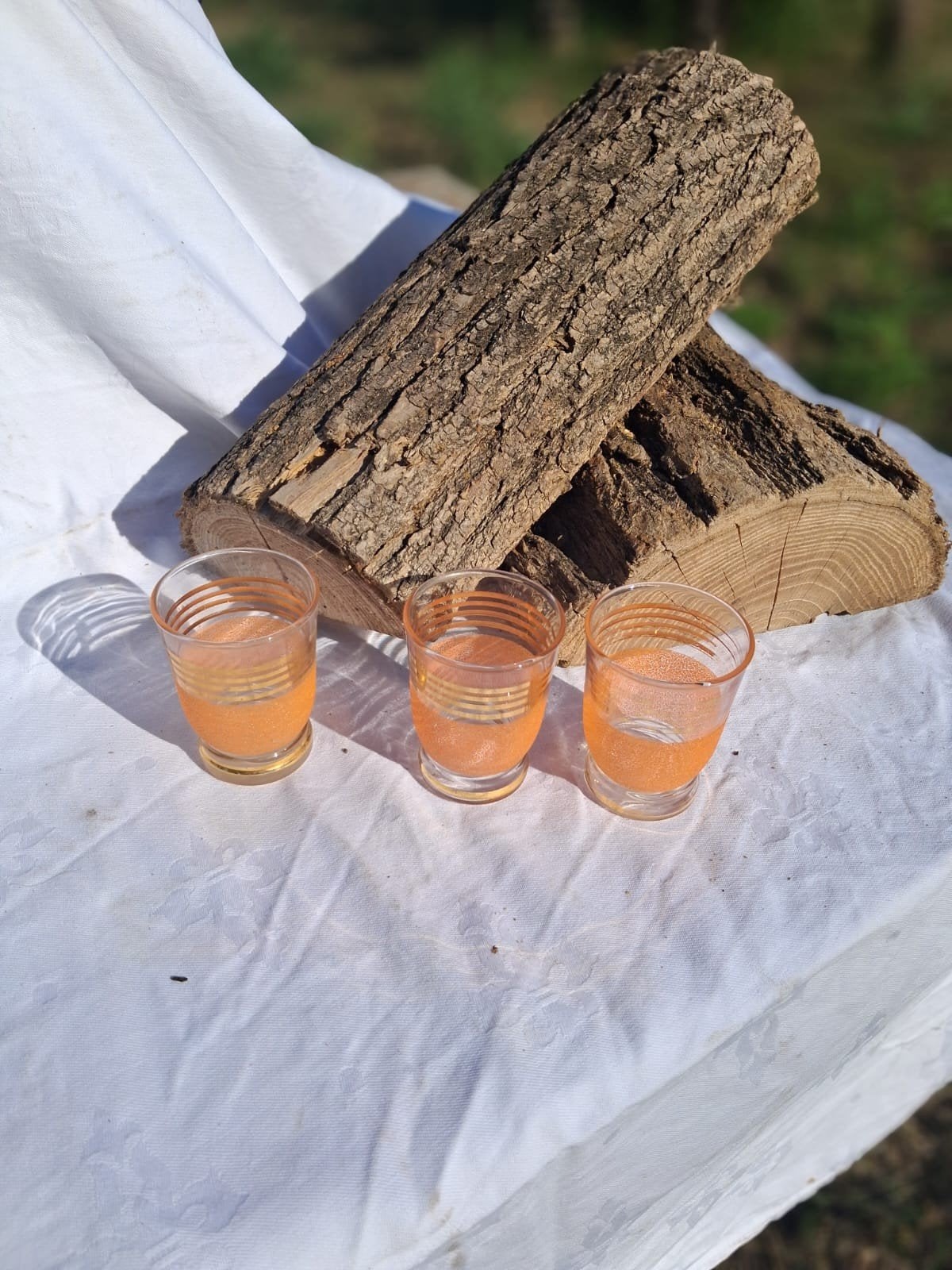 Set van 3 vintage borrelglaasjes met gouden rand, Antiek en Kunst, Antiek | Glas en Kristal, Ophalen of Verzenden