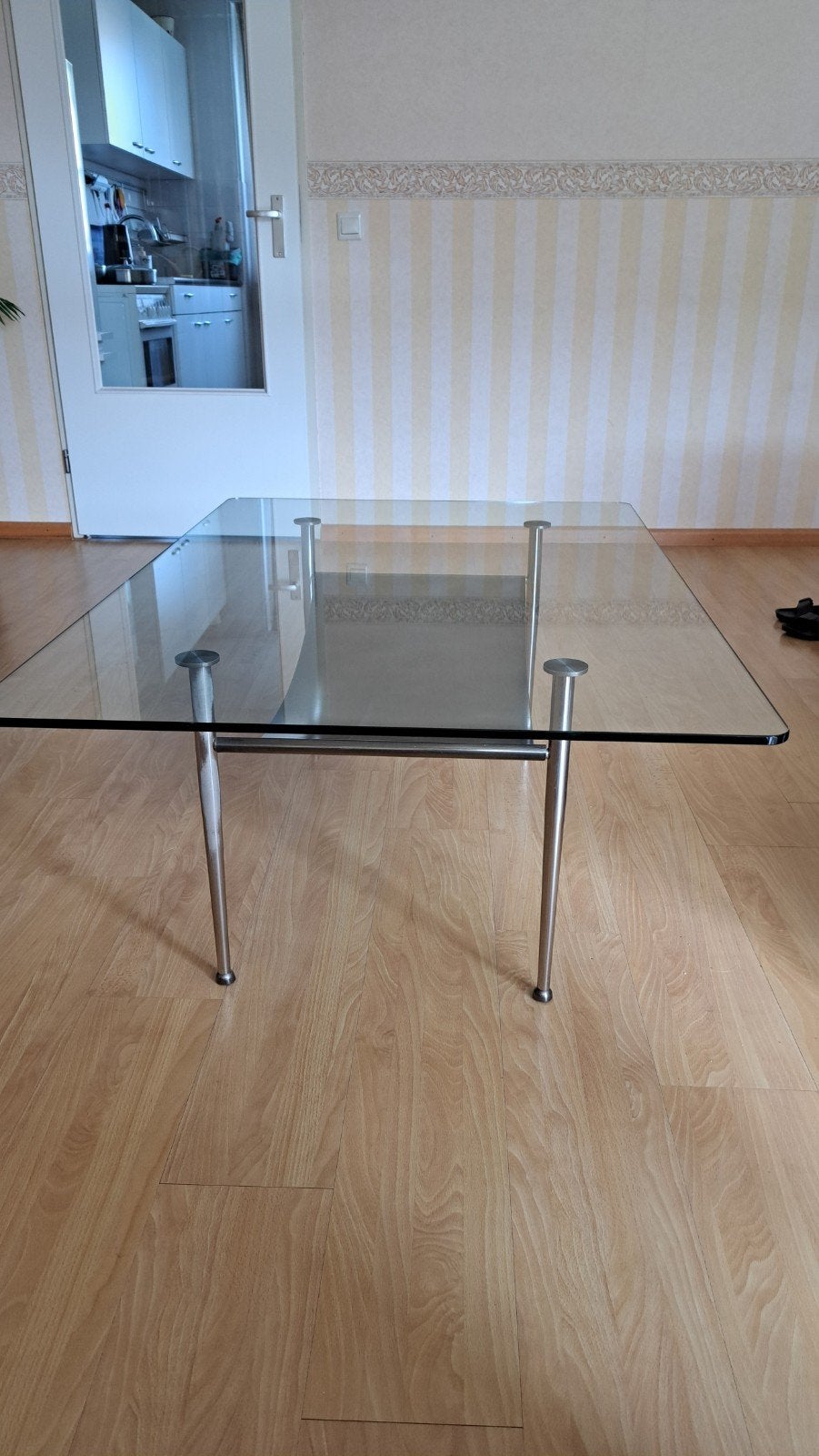 Belgo Chrome Salontafel, Ophalen, Gebruikt, 100 tot 150 cm, 50 tot 100 cm