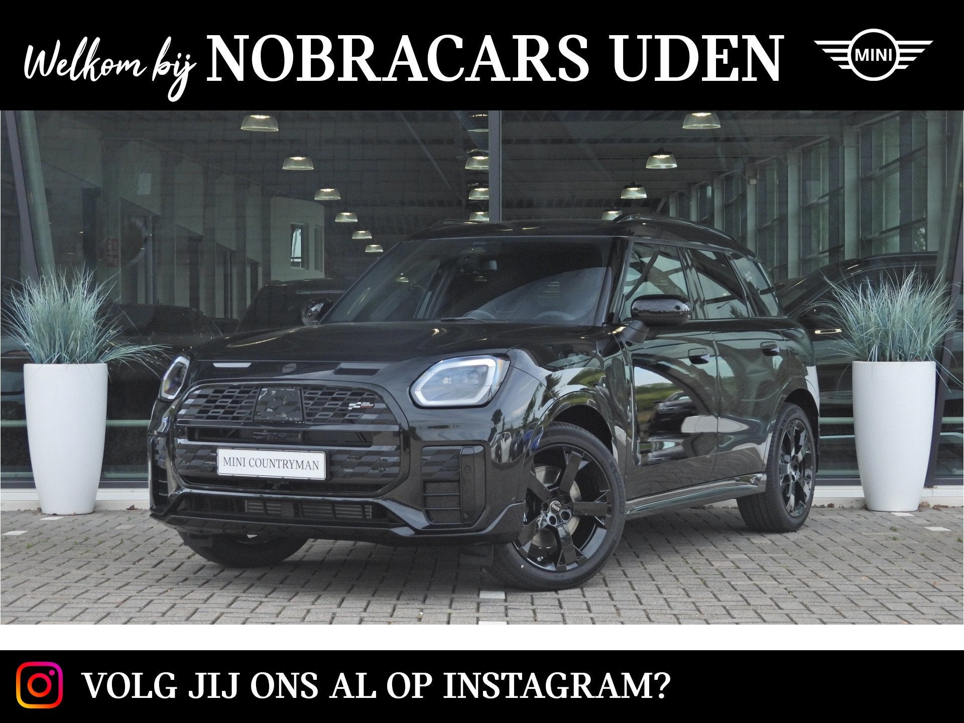 MINI Countryman C Automaat / John Cooper Works / Pakket M /, Zwart, Zwart, Leder, Bedrijf