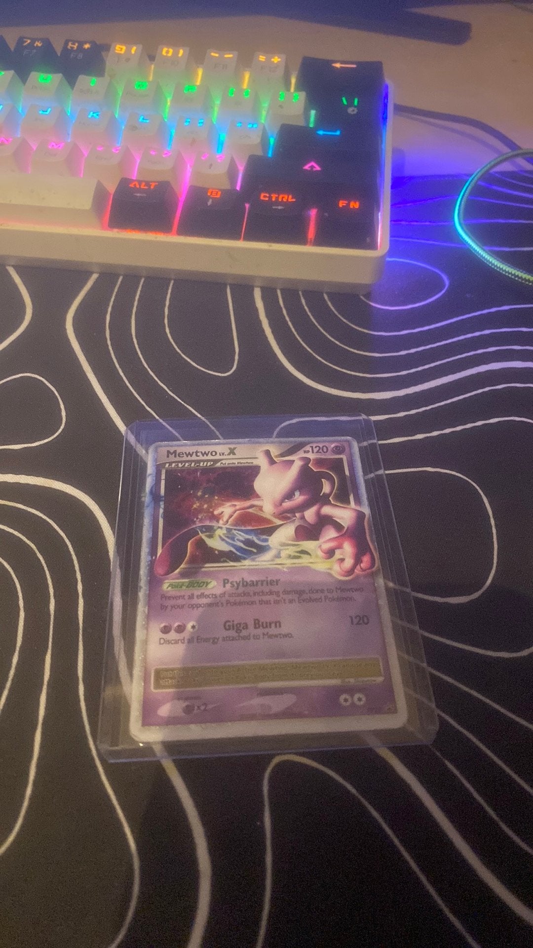 Mewtwo lv.x dp28 poor, Ophalen, Gebruikt