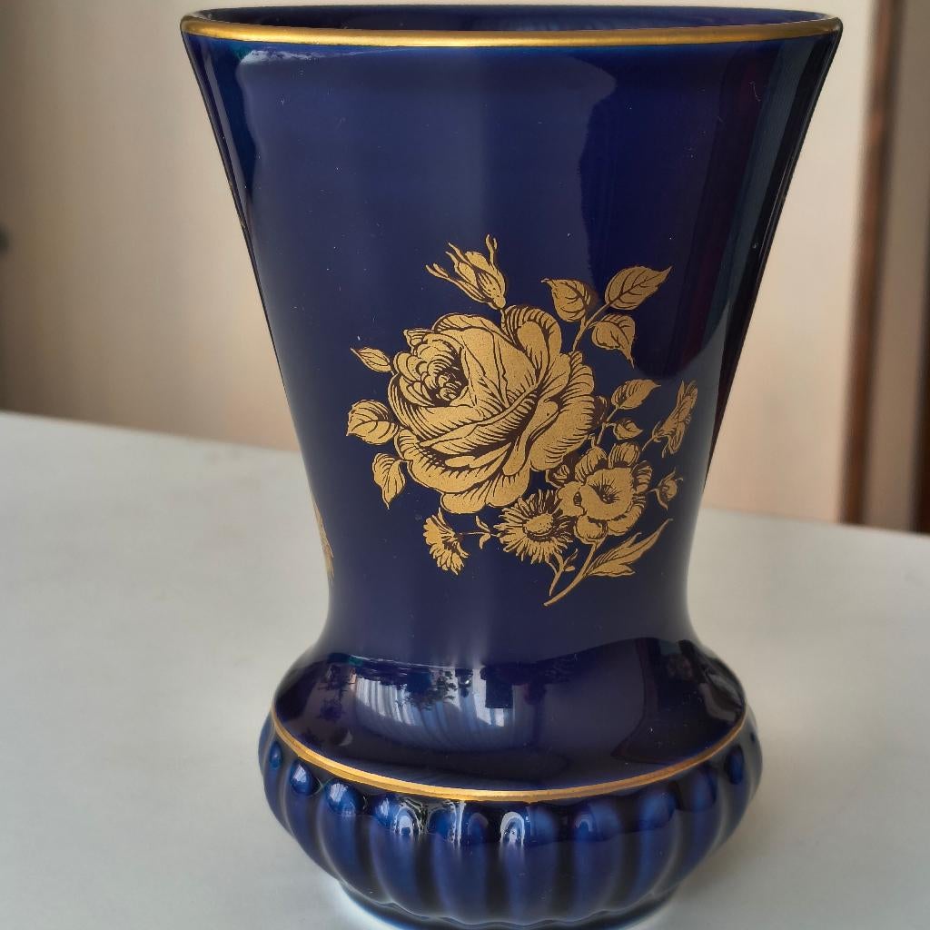 Vaasje cobalt blau Bareuther, Ophalen of Verzenden