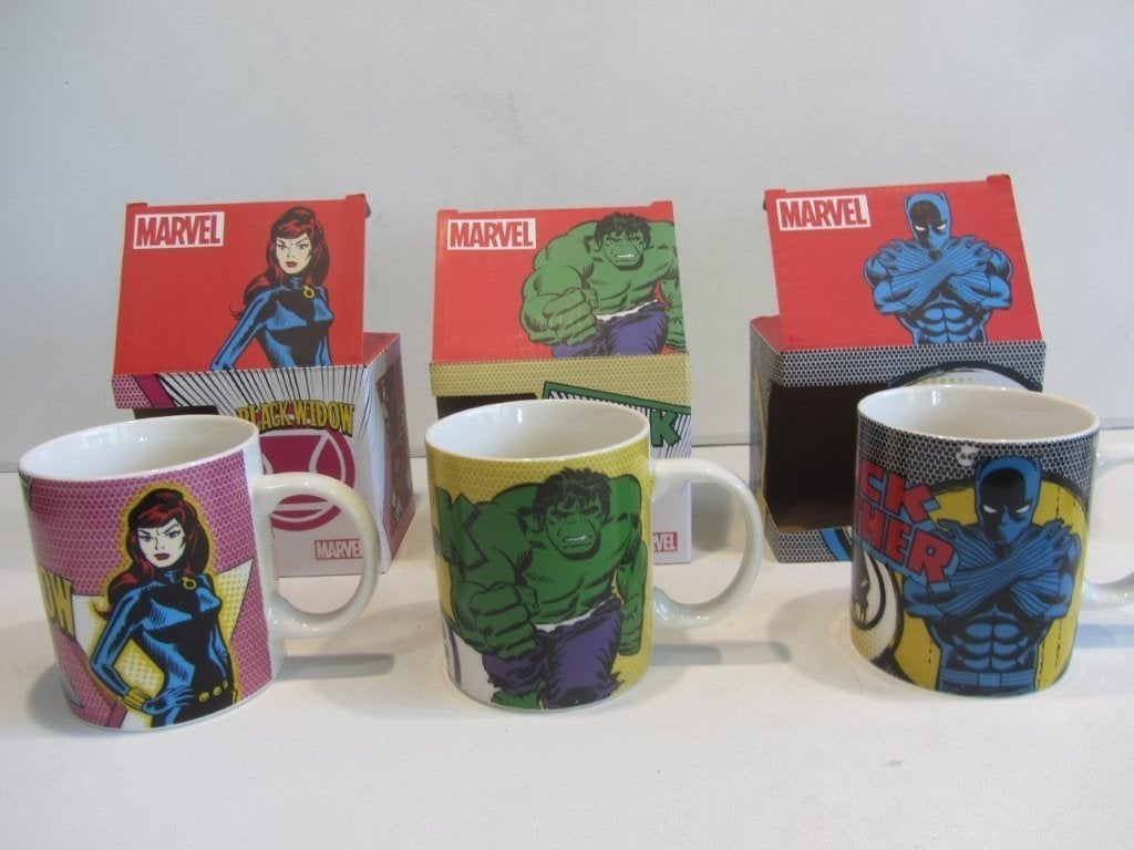 Marvel nieuwe Mokken van Black Panther , Black Widow,  Hulk,, Verzamelen, Ophalen of Verzenden, Nieuw