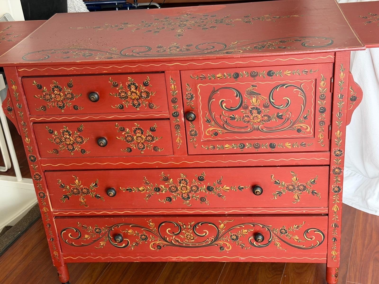 Antieke Hindelooper Commode met Handgeschilderde Decoratie, Ophalen