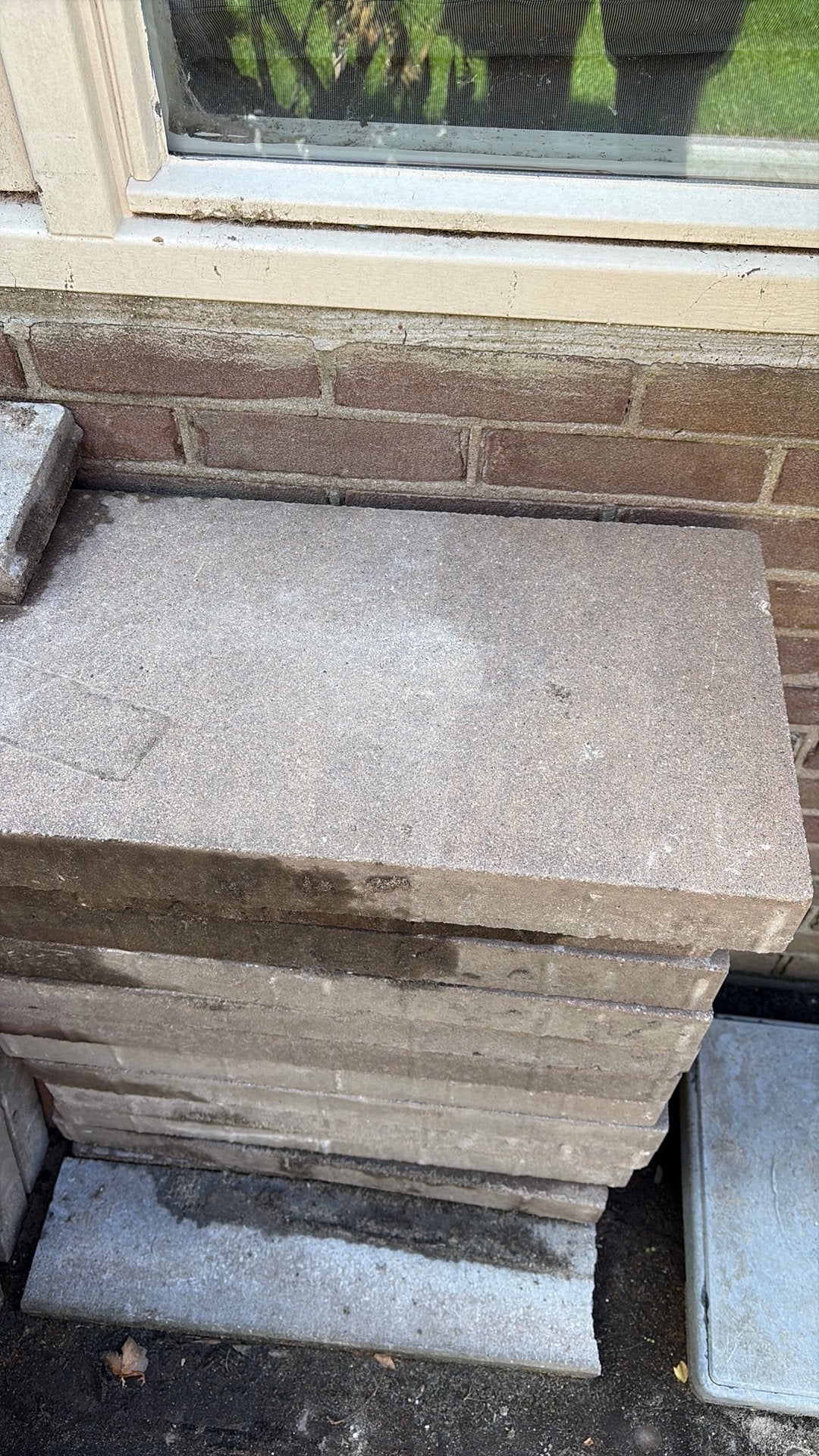 Tuintegels hele en halve, Tuin en Terras, Tegels en Klinkers, Ophalen, Beton, Terrastegels