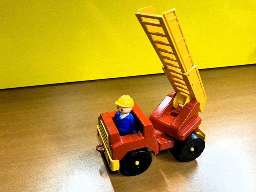 Vintage Speelgoed auto ladderwagen LENA, Kinderen en Baby's, Speelgoed | Speelgoedvoertuigen, Ophalen of Verzenden, Gebruikt