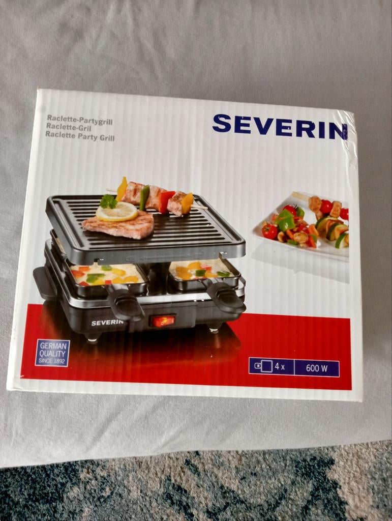 Nieuw Severin Raclette partygrill, Witgoed en Apparatuur, Gourmetstellen, Ophalen, Nieuw, 4 t/m 7 personen