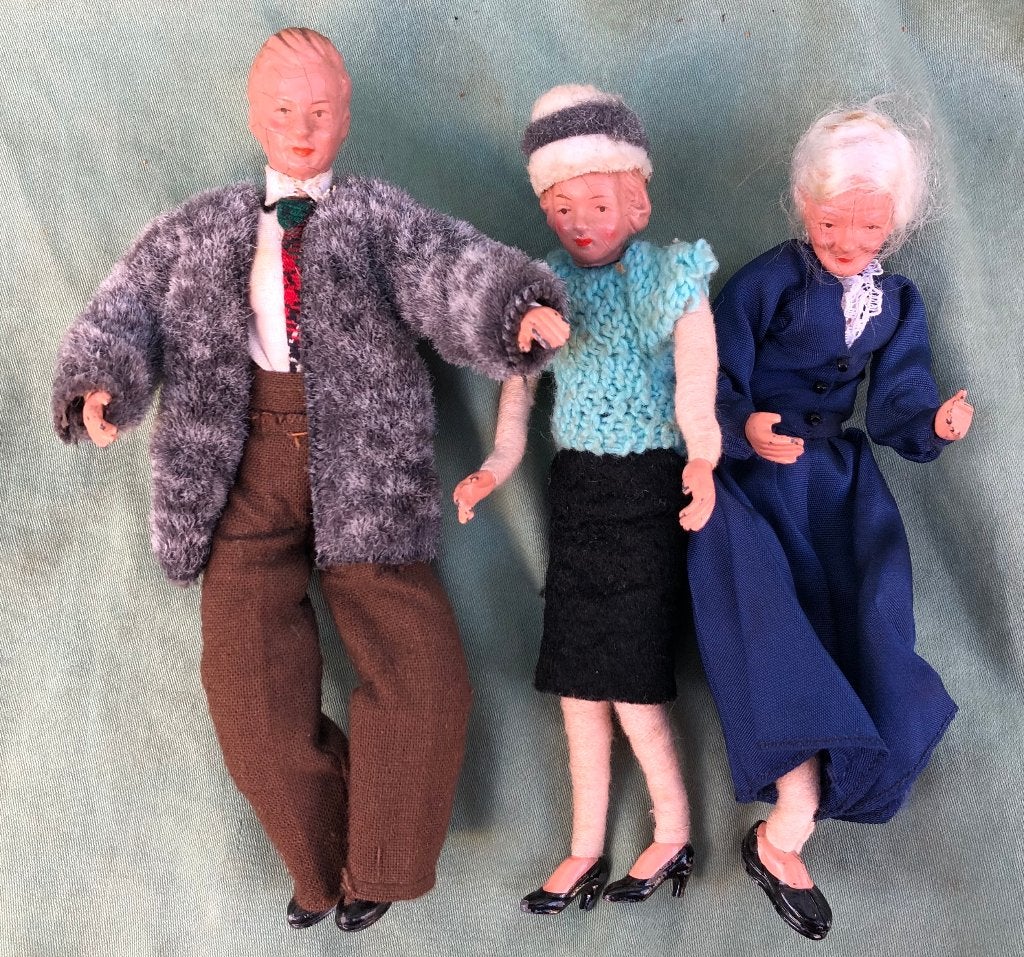 3 vintage poppetjes voor poppenhuis Caco, Ophalen of Verzenden