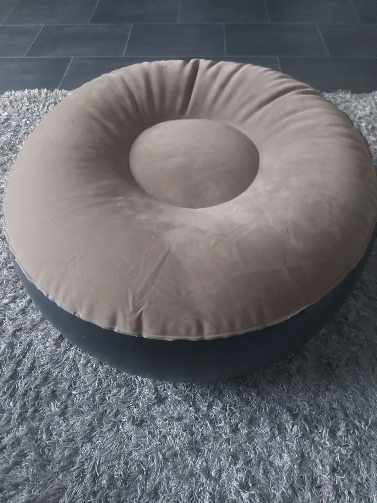 Intex opblaasbare zitzak / poef - Comfortabel en draagbaar, Ophalen, Gebruikt, Grijs, Zitzak