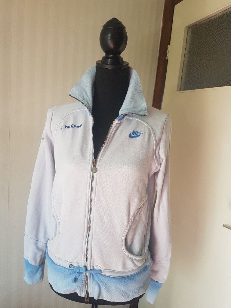 Leuk blauw degraded Nike vest maat S, 36., Nike, Maat 36 (S), Gedragen, Verzenden