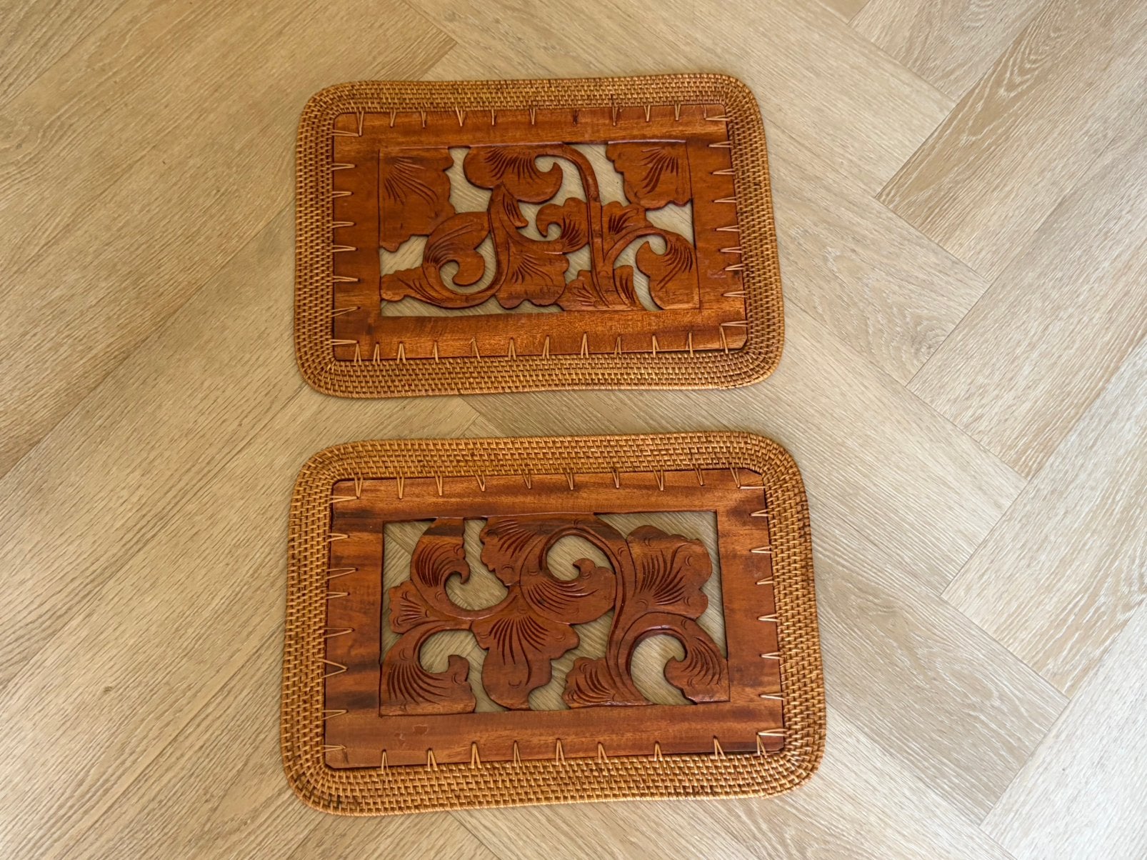 2 mooie houten placemats, Ophalen of Verzenden