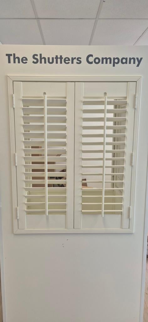 Witte shutters met 64 mm lamellen - 80x100 cm, Ophalen of Verzenden, Binnendeur, Minder dan 200 cm