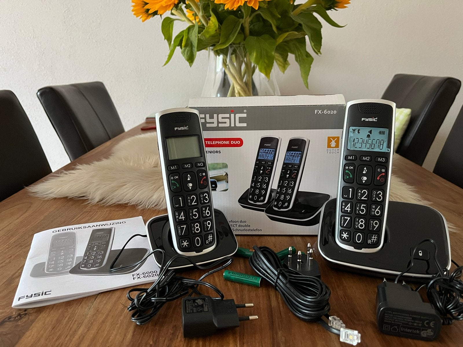 Fysic FX-6020 DECT Telefoon Duo voor Senioren, Ophalen, Zo goed als nieuw, 2 handsets
