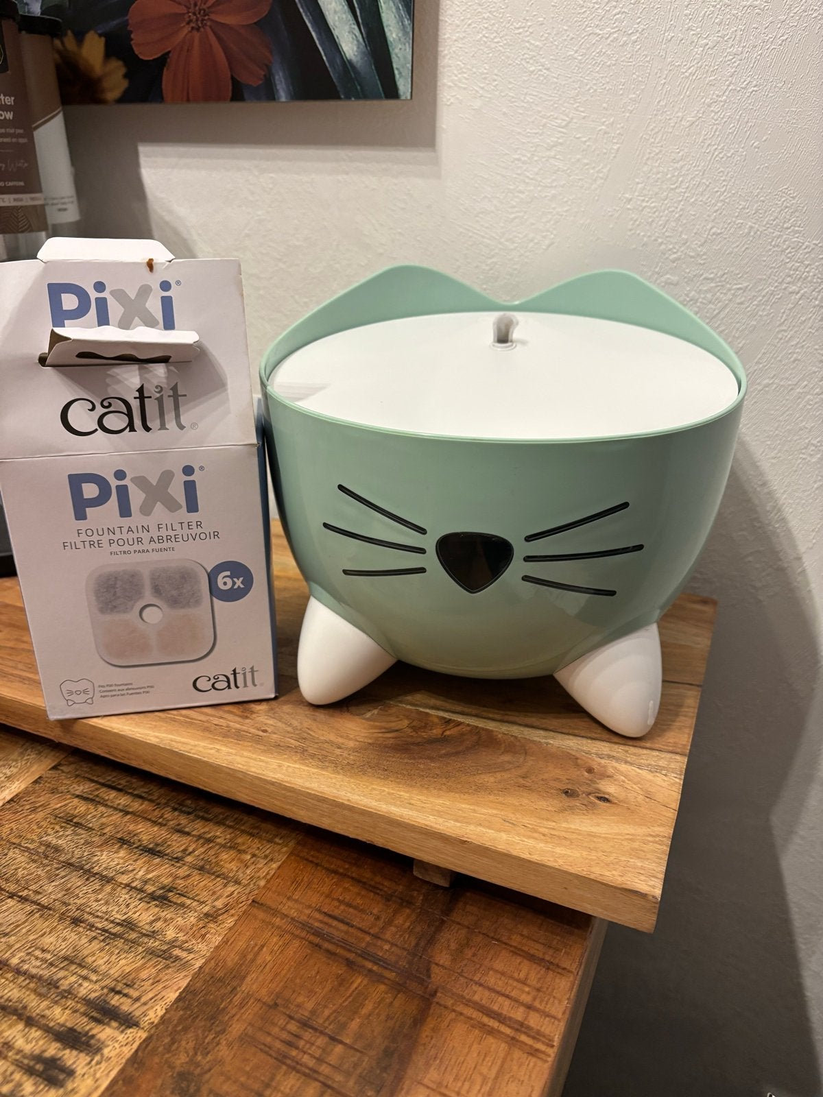 Catit pixi drinkfontein inclusief 3 filters, Ophalen, Gebruikt