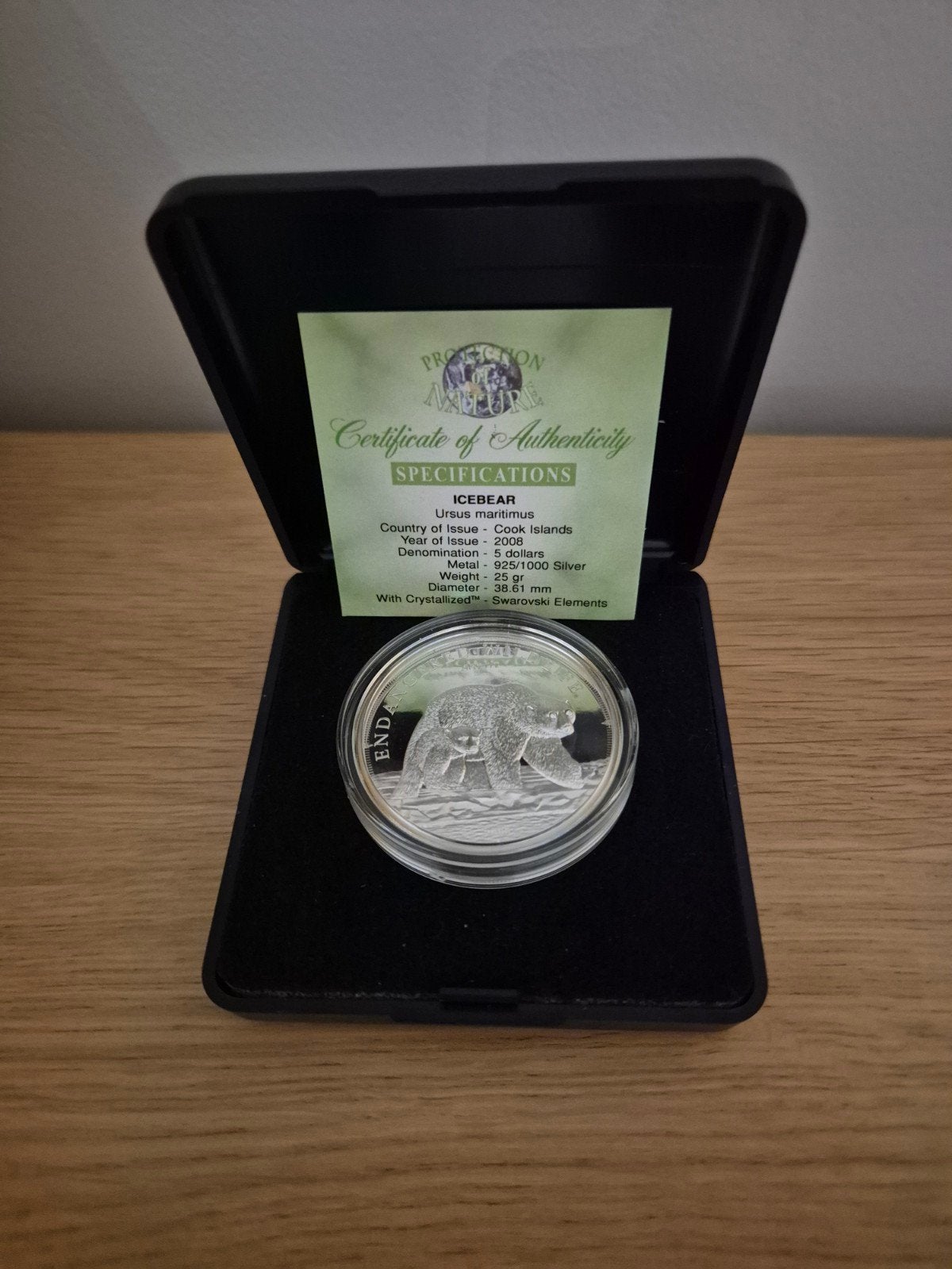swarovski ogen Islands 5 Dollar Munt - Endangered Wildlife, Ophalen of Verzenden, Zo goed als nieuw