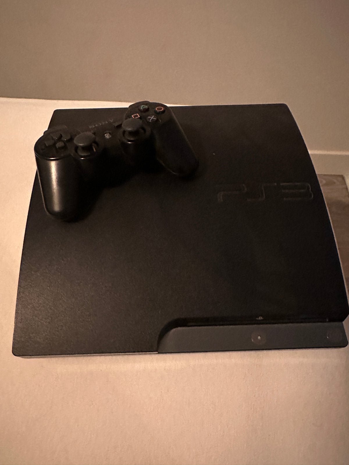 PlayStation 3 Slim met controller, Spelcomputers en Games, Ophalen, 250 GB, Zo goed als nieuw, Met 1 controller