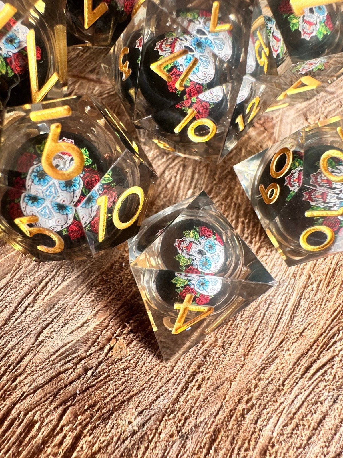 DND Dice / Skull / liquid / RPG / D&D / dobbelstenen set, Ophalen of Verzenden, Nieuw