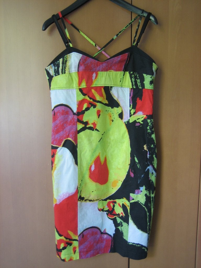 Artistiek fleurig zonnejurkje BLACKY DRESS D42 snazzeys, Verzenden, Maat 42/44 (L), Nieuw, Onder de knie