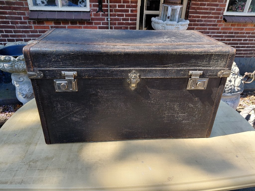 Antieke oldtimer auto koffer, voor op bagagerek., Antiek en Kunst, Ophalen of Verzenden