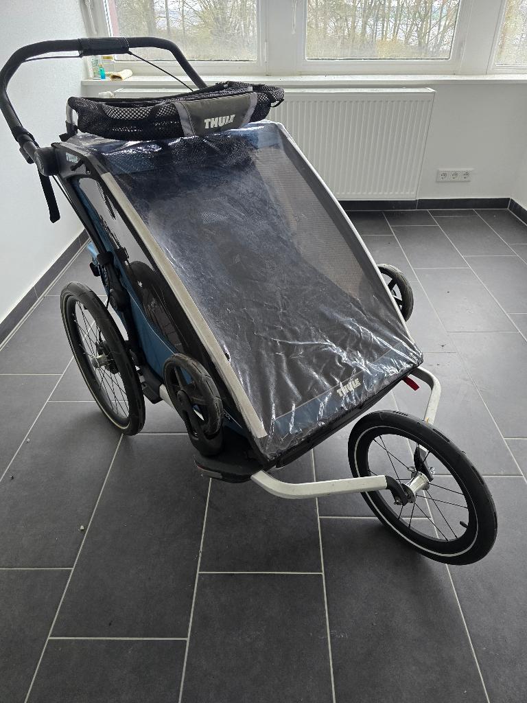Thule Chariot Cross 2 – JOGGER + REMMEN – Complete set!, Ophalen, Gebruikt, Opvouwbaar, 40 tot 60 kg