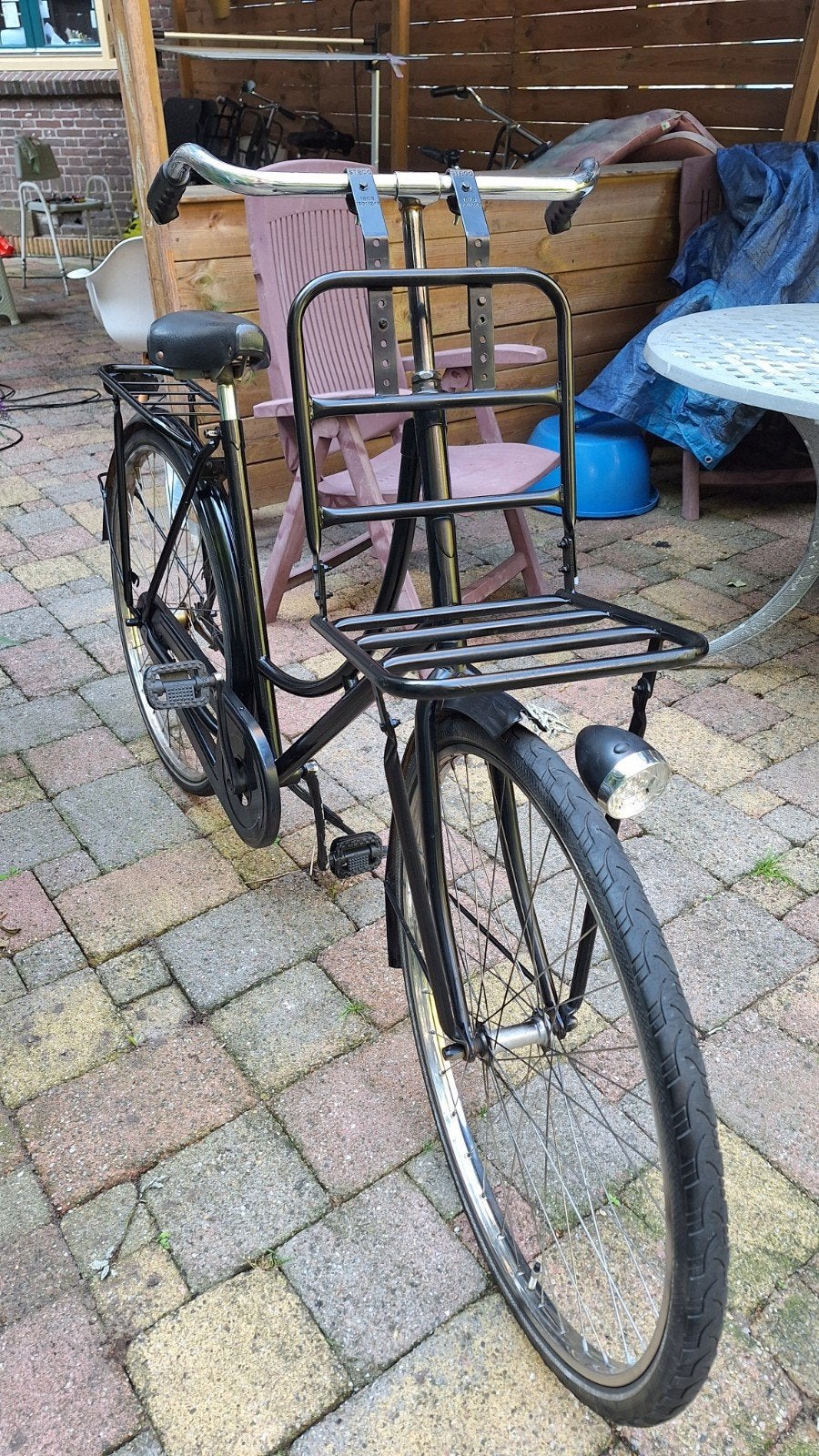 omafiets een mooie met rekje, Fietsen en Brommers, Fietsen | Dames | Omafietsen, Ophalen, Terugtraprem, Omafiets, 56 cm of meer