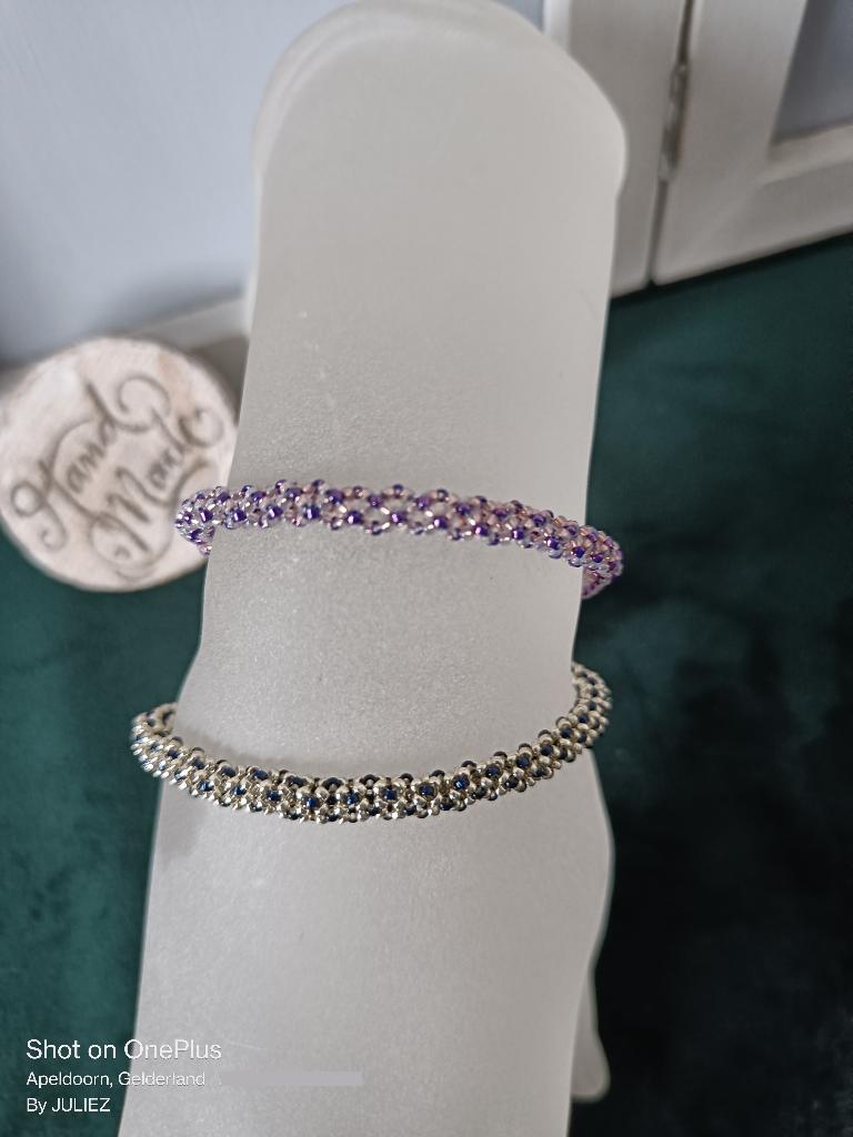 "Juliez Handmade" supermooie dunne armband Miyuki kraaltjes, Ophalen of Verzenden, Nieuw, Overige kleuren, Overige materialen