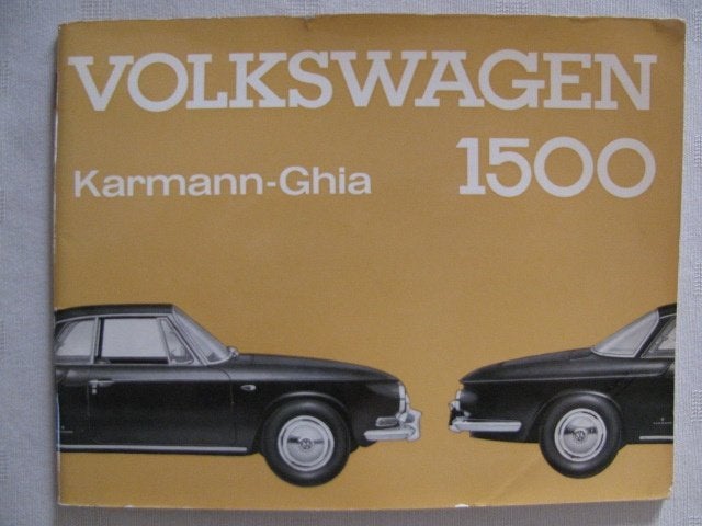 Instructieboekje Volkswagen Karmann Ghia Type 34 1500 1964, Ophalen of Verzenden