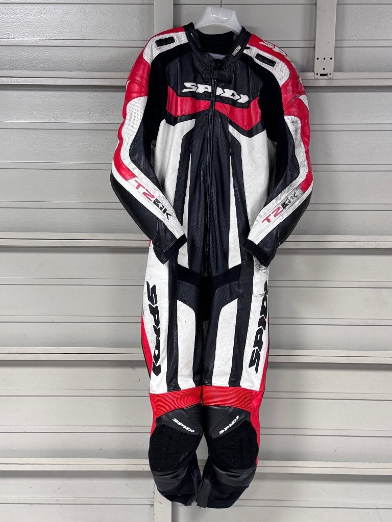 SPIDI race overall  Kangaroeleer, Motoren, Kleding | Motorkleding, Heren, Overall, Tweedehands, Spidi on track