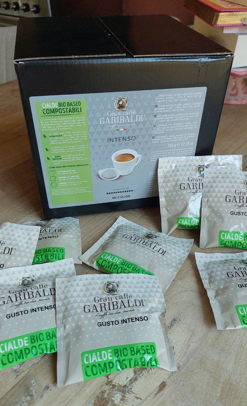 Gran Caffè Garibaldi Intenso  50 biologisch afbreekbare pads, Koffiepads en cups, Overige modellen, 10 kopjes of meer, Nieuw