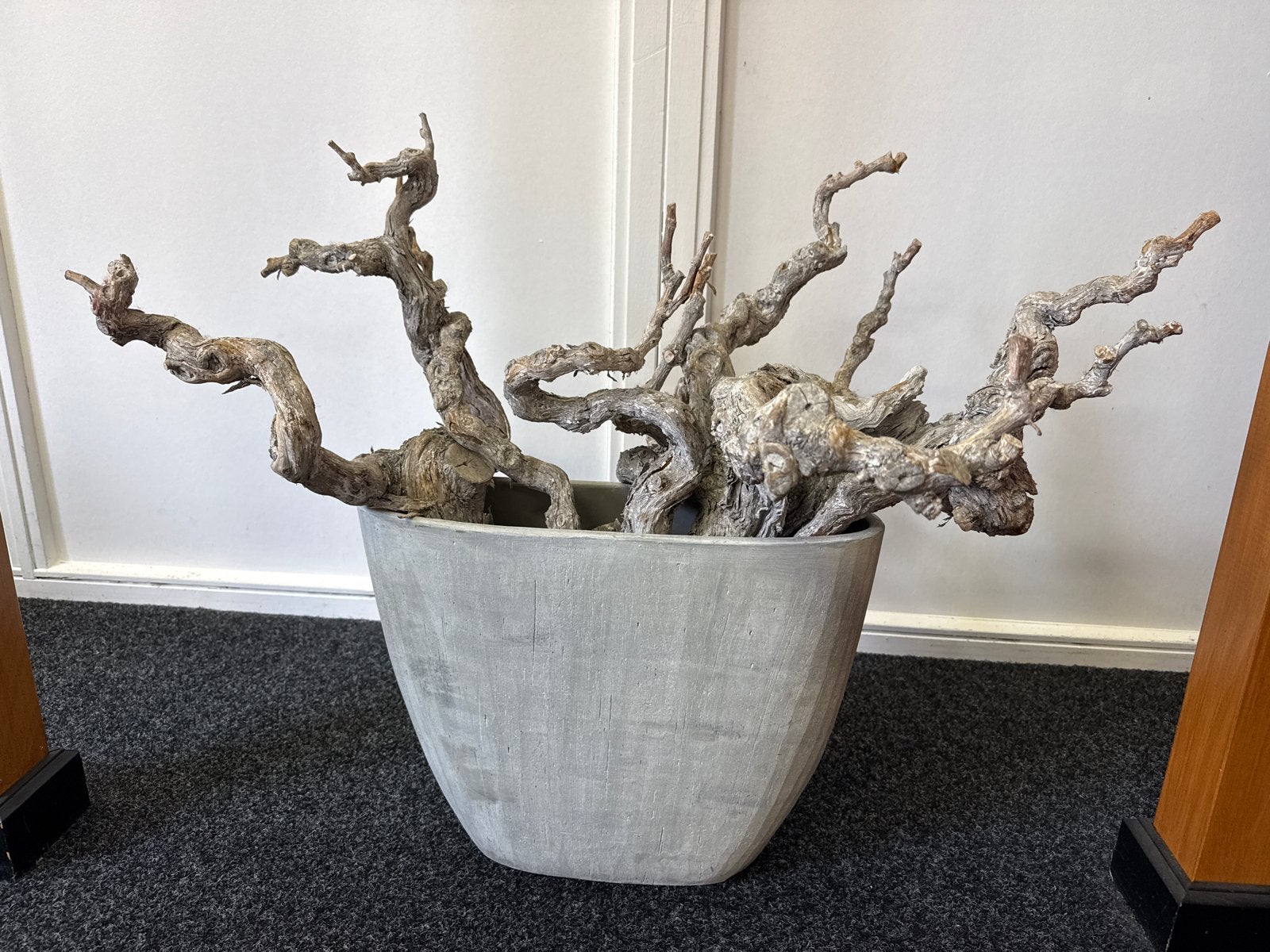 Grote vaas met takken - Ideaal voor sieradenpresentatie, Ophalen, Gebruikt, Natuurlijk materiaal, Inclusief decoratie